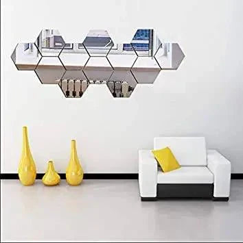 13pcs Hexagon Mirror Wall Decor | طقم مرايا سداسية ١٣ قطعة